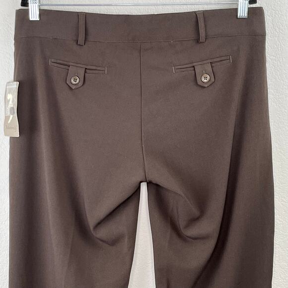 Three Seasons Brown Maternity Pants Adjustable Waist Straight Leg NWT Large - Picture 7 of 14